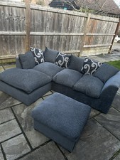Dark Grey L Shape Sofa +