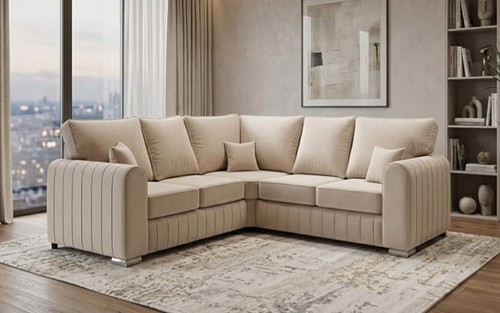 Cream plush 2c2 corner - cream,