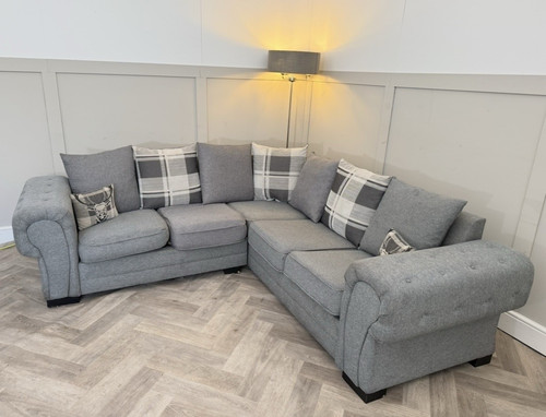 Grey fabric shape corner - grey,