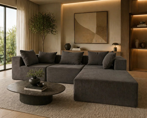 Sectional modular settee - sectional,